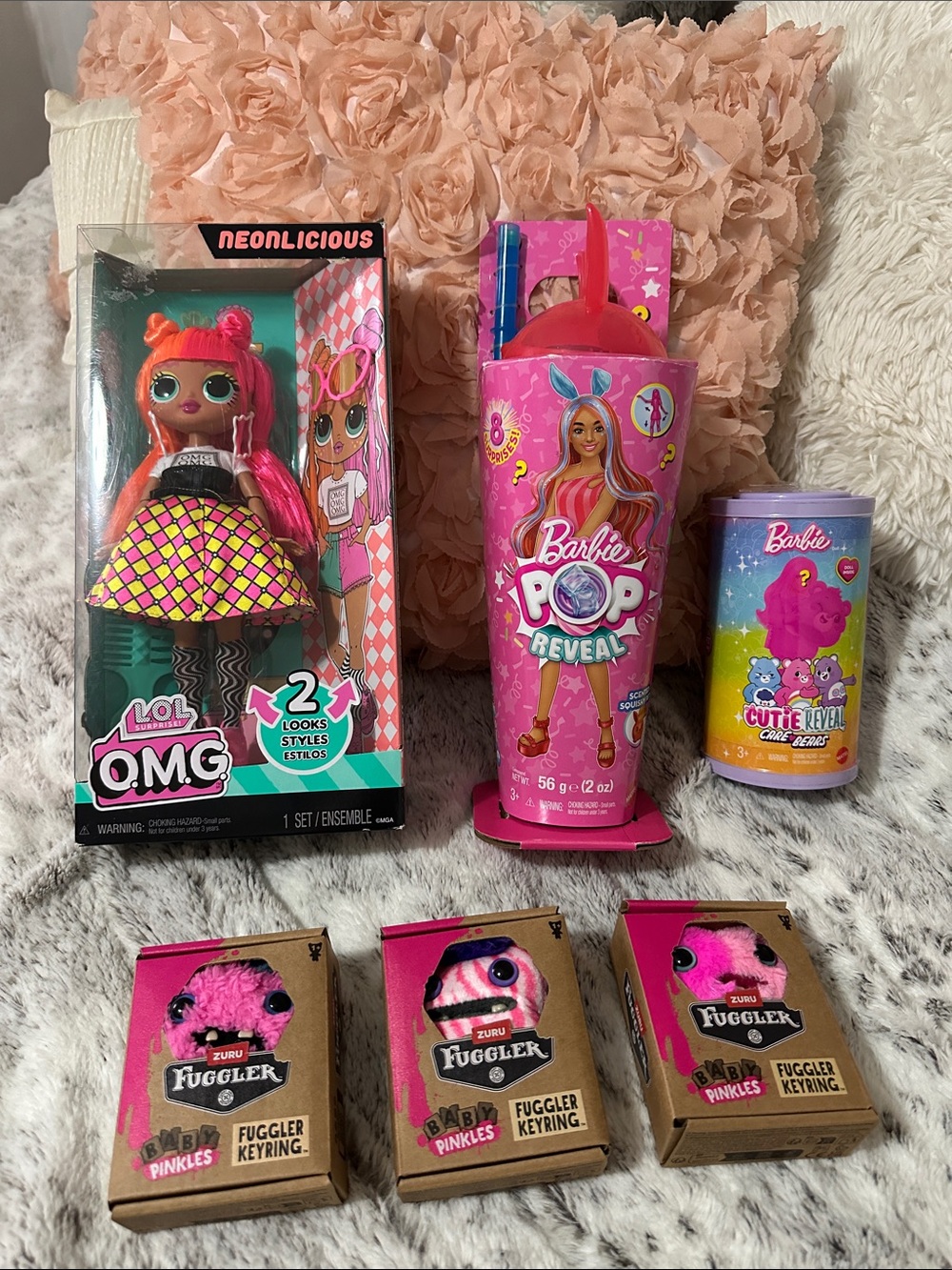 Barbie Cutie Reveal Care Bears/Barbie Pop Reveal/LOL Surprise OMG Doll/3 Fuggler